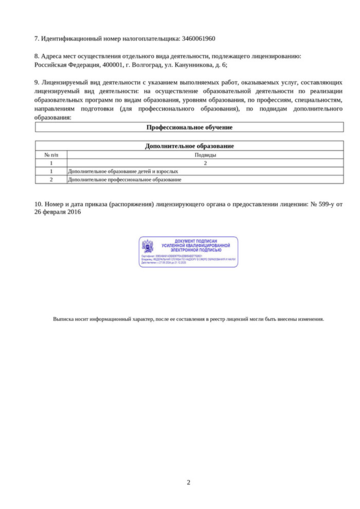 Второй лист